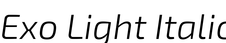 Exo 2.0 Light Italic Schrift Herunterladen Kostenlos